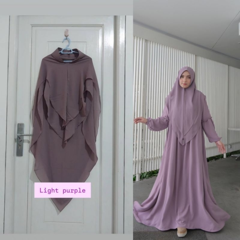 sale khimar light purple Zafeetri