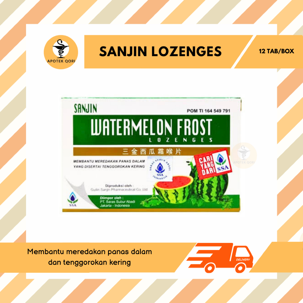 

SANJIN WATERMELON FROST LOZENGES BOX ISI 12 TABLET / PERMEN SAKIT TENGGOROKAN