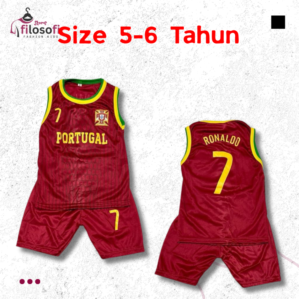 Setelan Baju Bola Anak Terbaru/Set SingletAnak/Jersey Bola Anak Termurah - Usia 5-6 Tahun