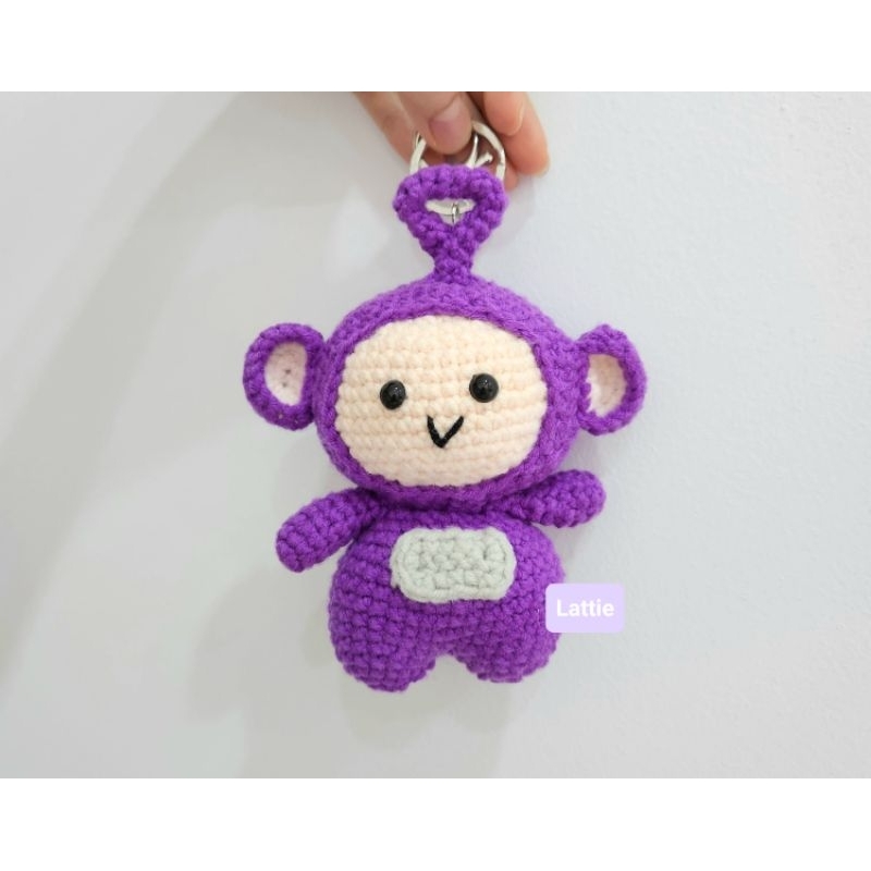 HANDMADE TELETUBBIES TINKY WINKY UNGU/PURPLE TELETUBBIES KEYCHAIN/GANCI GANTUNGAN KUNCI TELETUBBIES