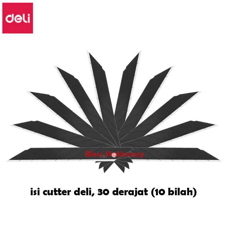 

Deli isi cutter 30 derajat HITAM isi ulang cuter runcing HITAM BLACK 30 Degree Cutter Blade Refill isi silet isi kater