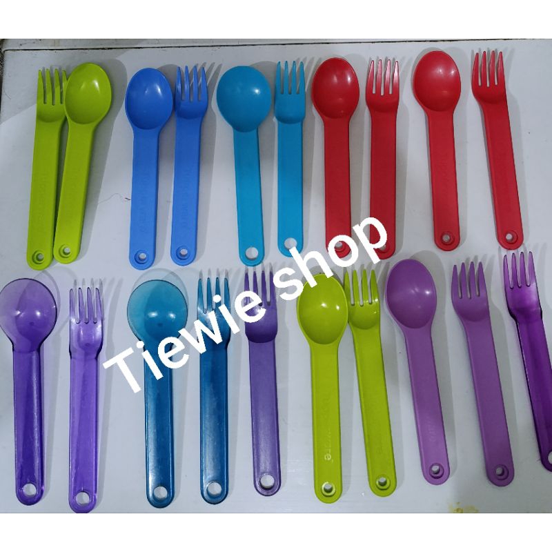 Cutlery crystal set/sendok /garpu Tupperware bahan tebal mantan BACA DESKRIPSI