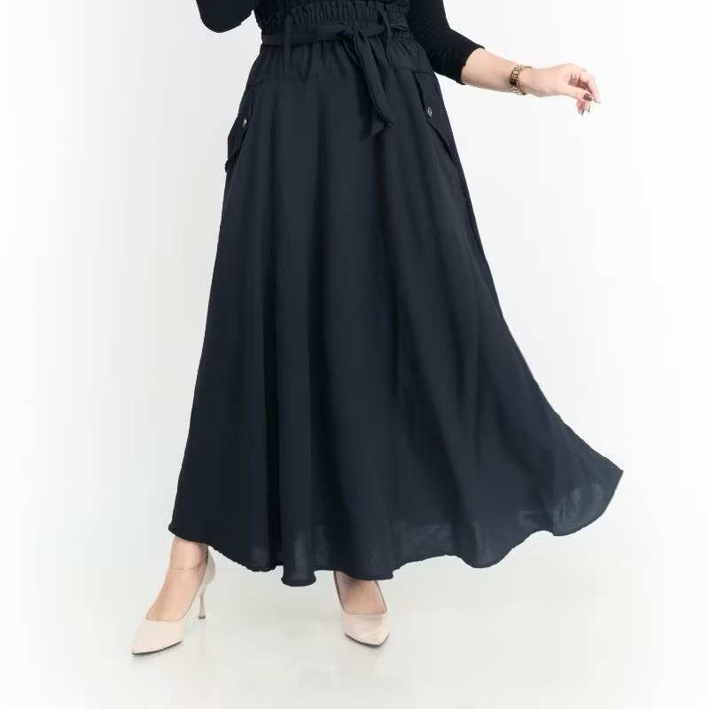 Rok payung cringkle airflow / Rok payung wanita / Rok casual