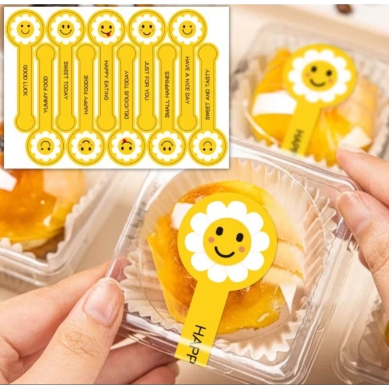 

10 Pcs Stiker Lebel Thankyou / Label Happy Birthday / Label Open Me / Label Puding / Label Kue
