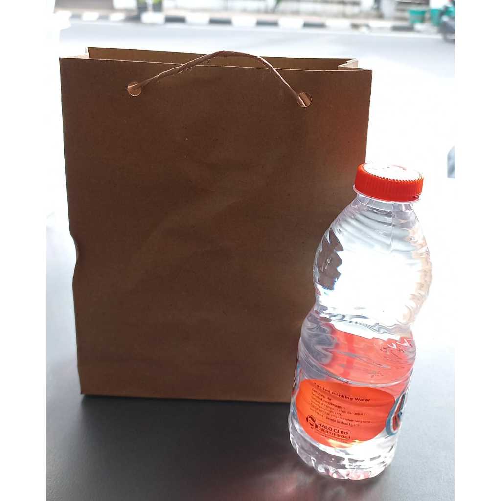 

Paperbag kraft polos tebal ukuran kecil 17x14x5 per 10 pcs
