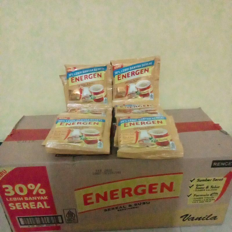 

ENERGEN RENCENG Vanila 34 gram/sachet Harga untuk 10sachet