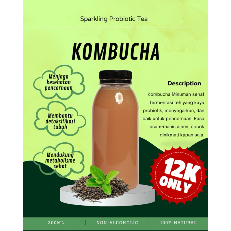 

KOMBUCHA ORIGINAL | MINUMAN KESEHATAN PROBIOTIK