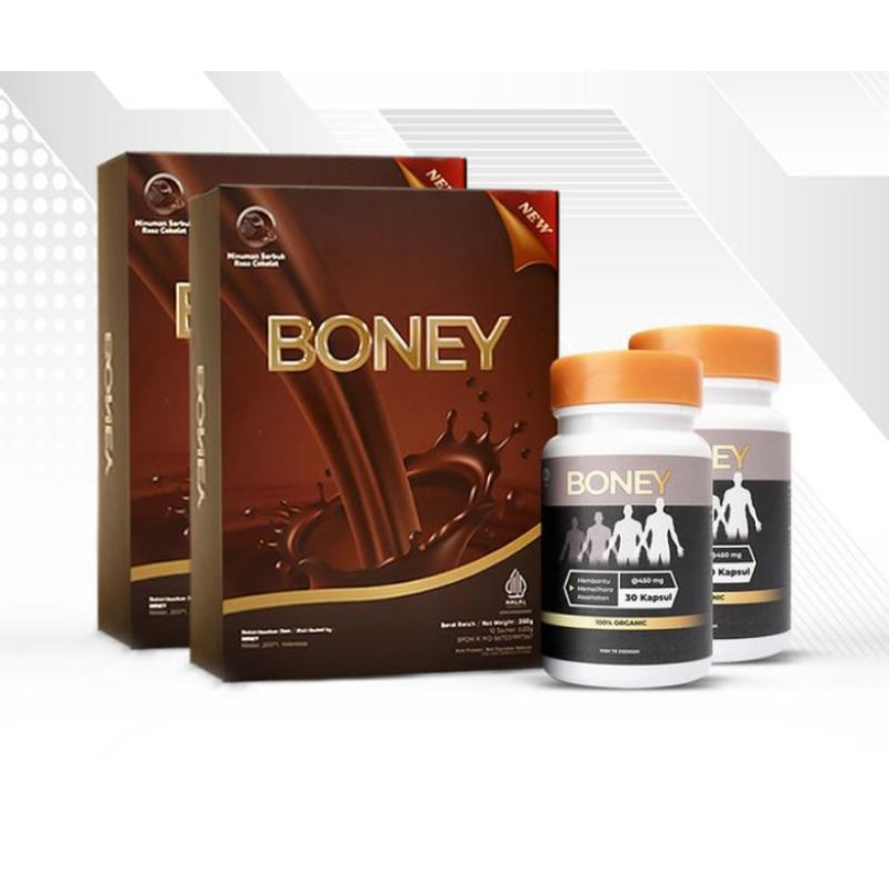 

Boney - Paket Bundling Susu & Kapsul | Membantu Pertumbuhan Kepadatan Tulang | Herbal - 1 Botol Boneyi