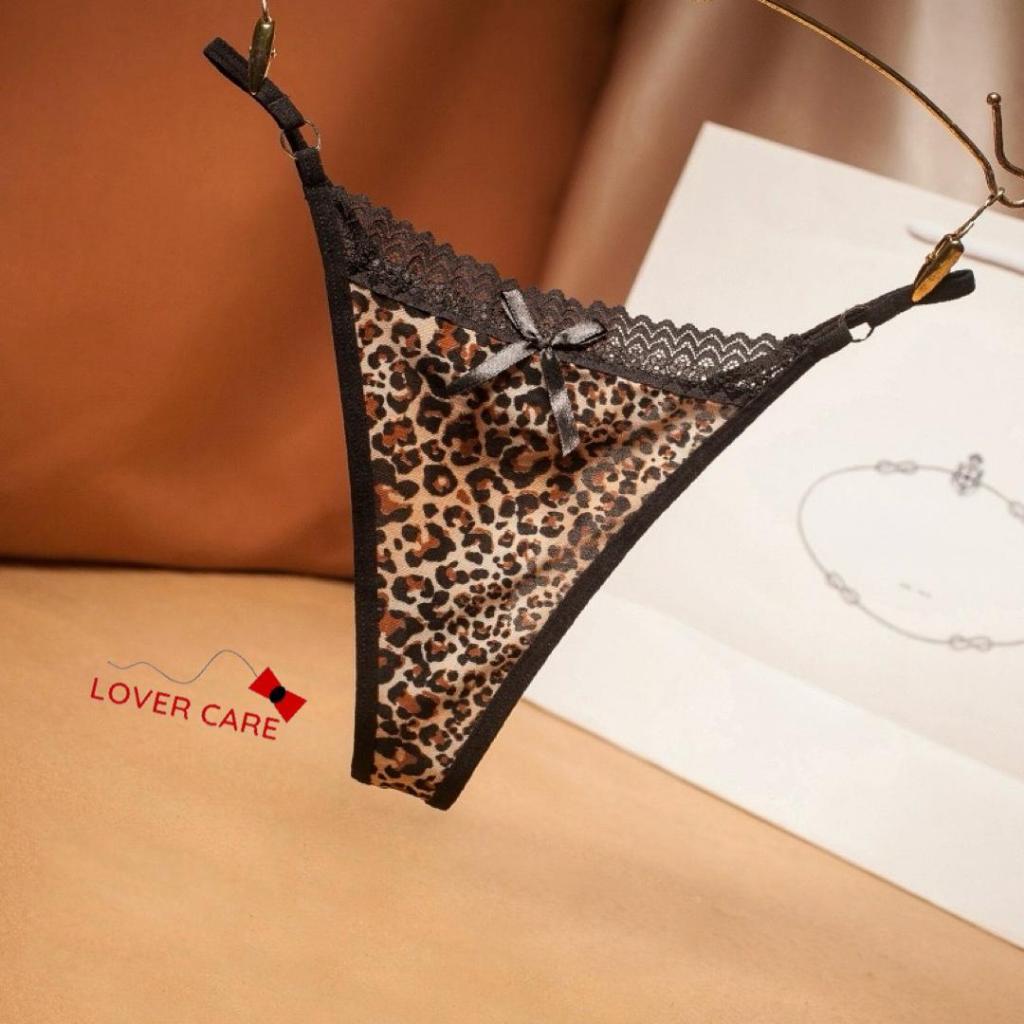 Lovercare - Celana Dalam Wanita Sexy Thong Motif Leopard