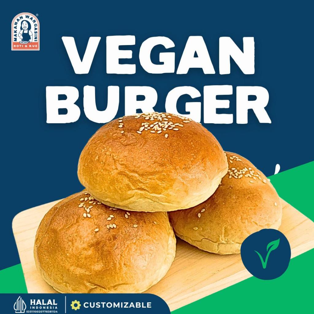 

Burger Bun 10cm VEGAN Tanpa Telur& Susu/Original atau Gandum Whole Wheat/ Roti Burger/ Supplier Roti Makanan Wargasini UMKM