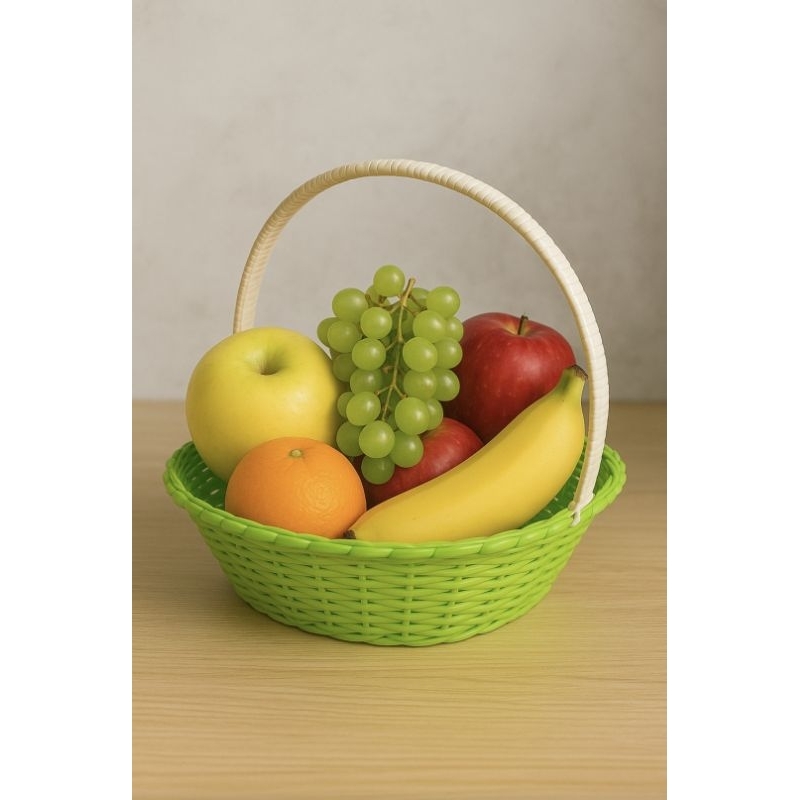 paket isi 3 keranjang parcel plastik soft // keranjang parcel gagang // wakul hajatan // wakul buah