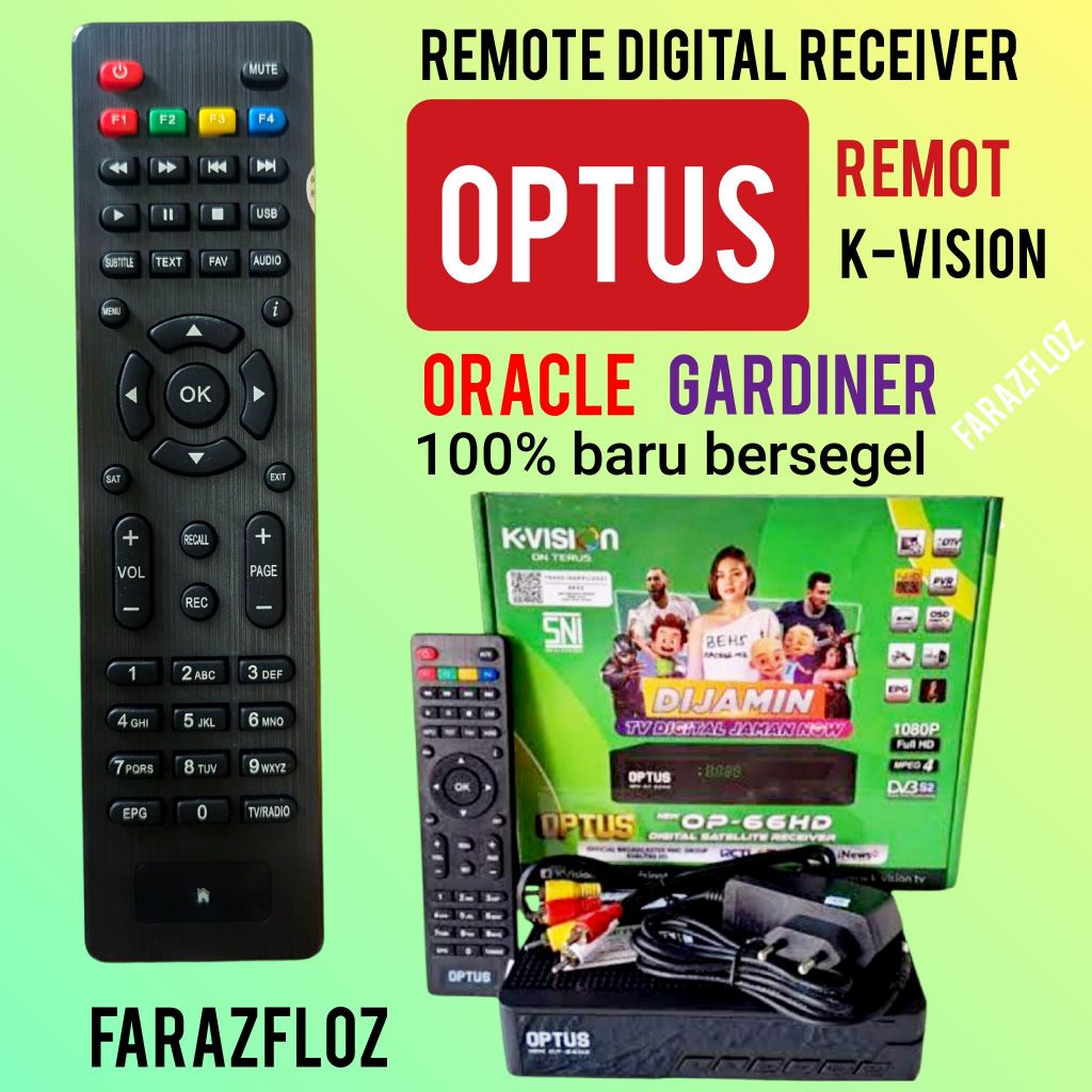 OPTUS Remote digital Receiver parabola oracle hd remot set top box stb