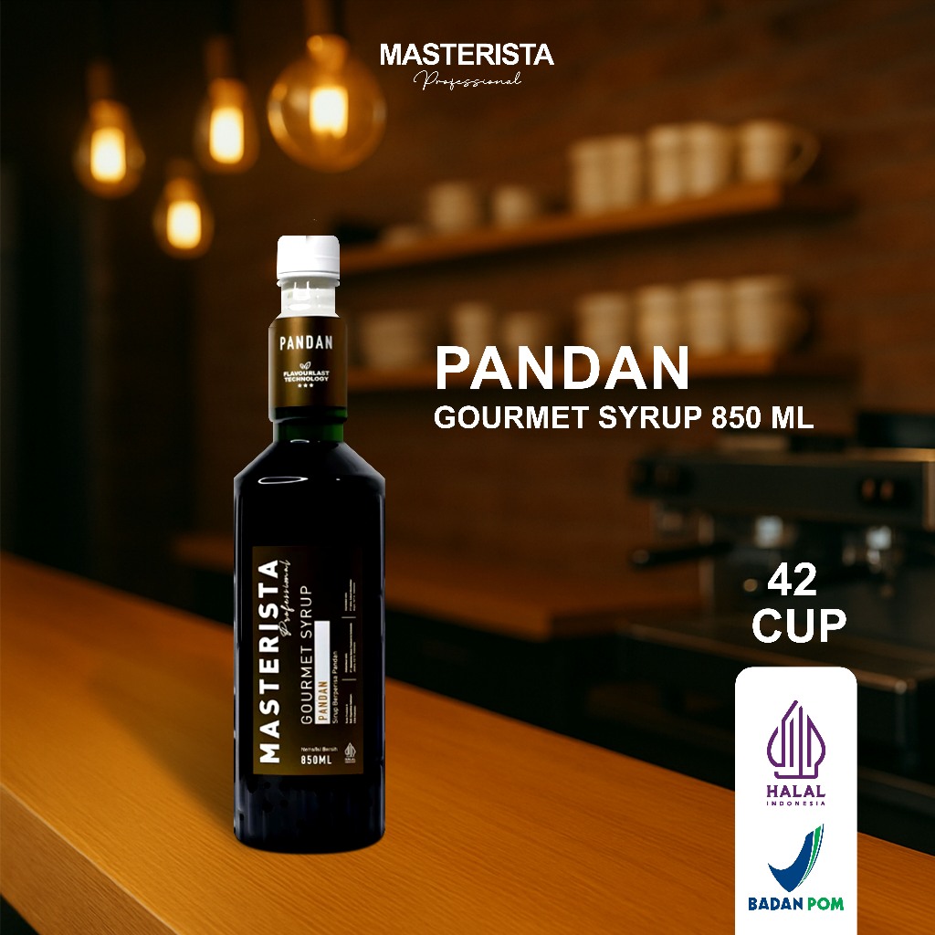 

Masterista Syrup pandan 850/ml sirup perasa minuman rasa pandan