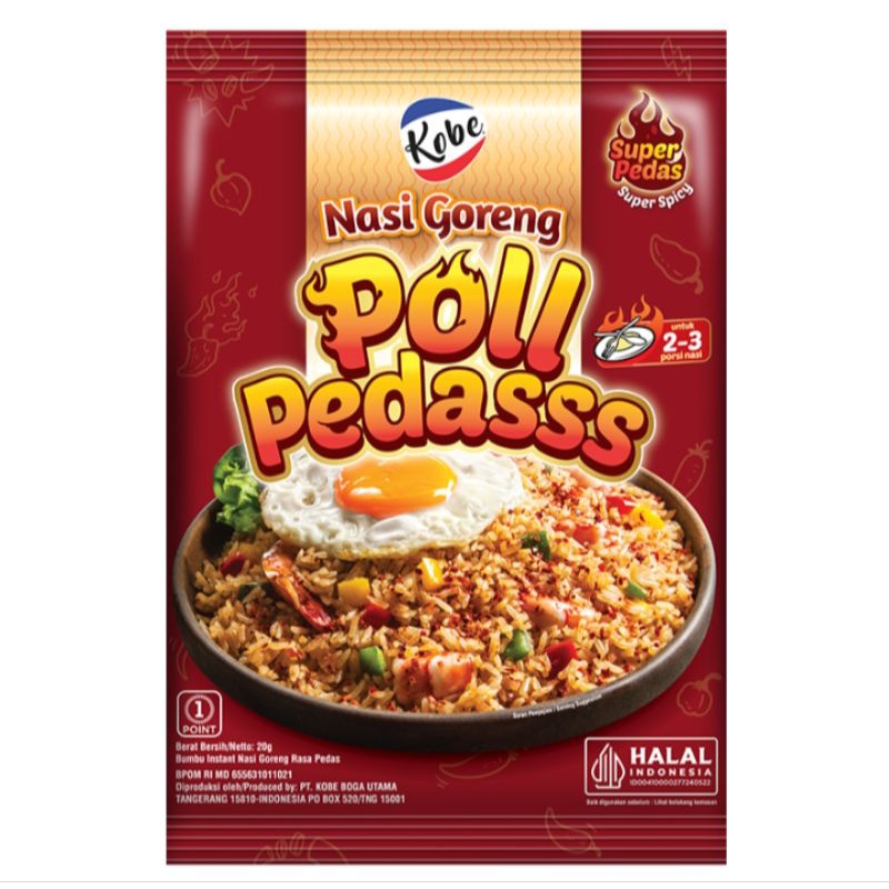 

Kobe Bumbu Nasi Goreng Super Pedas 20 g