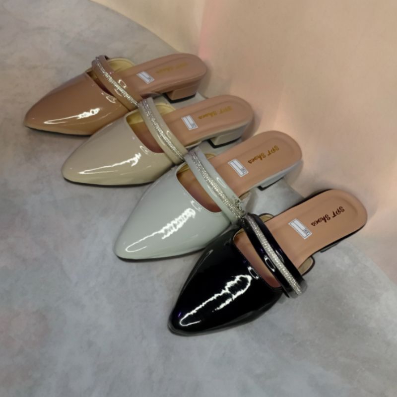 CLAUDE Heels bapaw hak 5cmSandal.Slop.Wanita .imple.Shoes.heels.kondangan.pesta wisuda.graduation