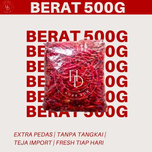 

Cabe Kering Merah 500G Extra Pedas
