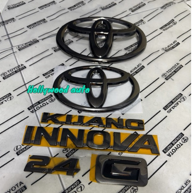 Emblem Logo Komplit Innova Reborn Black Chrome 2,4 2,0 G V Q