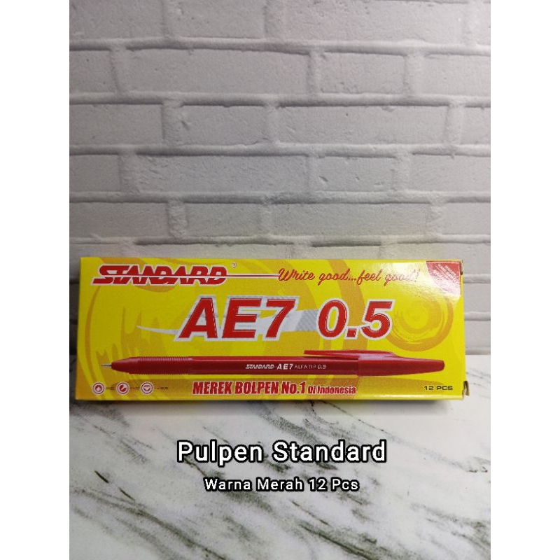 PULPEN STANDARD WARNA MERAH ISI 12 PCS GROSIR MURAH
