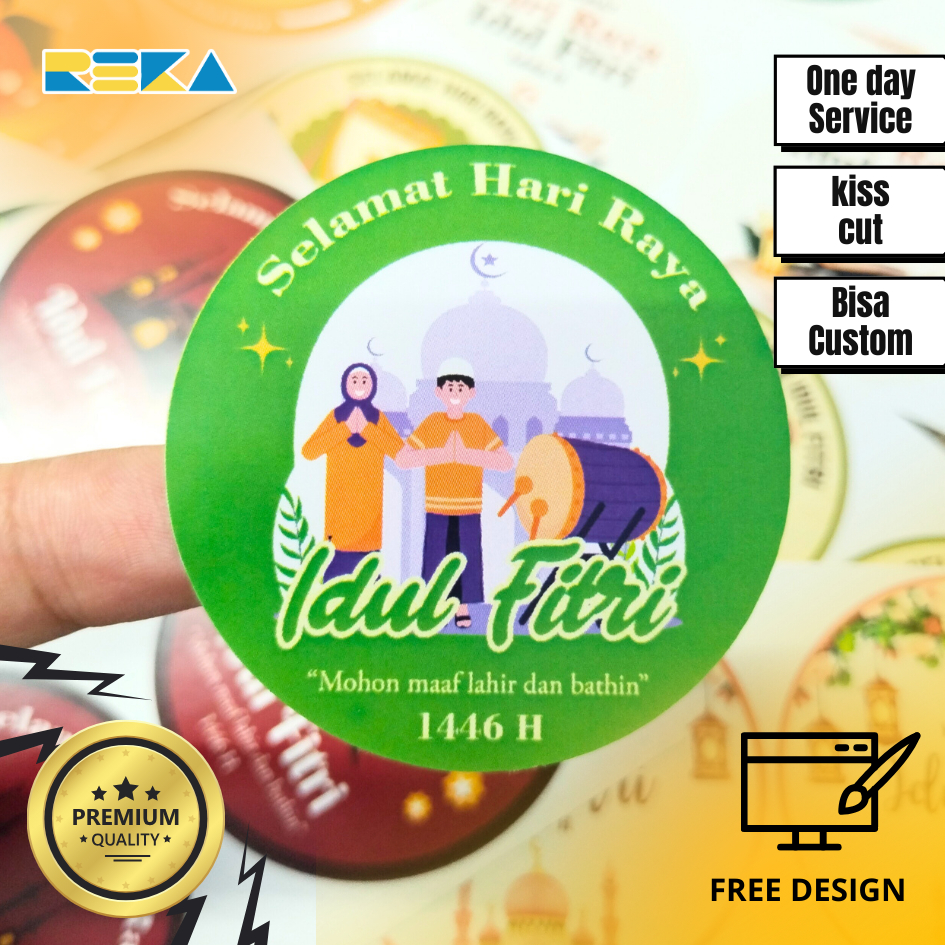 

3-4 STIKER TOPLES LEBARAN IDUL FITRI / STIKER LEBARAN IDUL FITRI / STICKER BULAT / STIKER KEMASAN