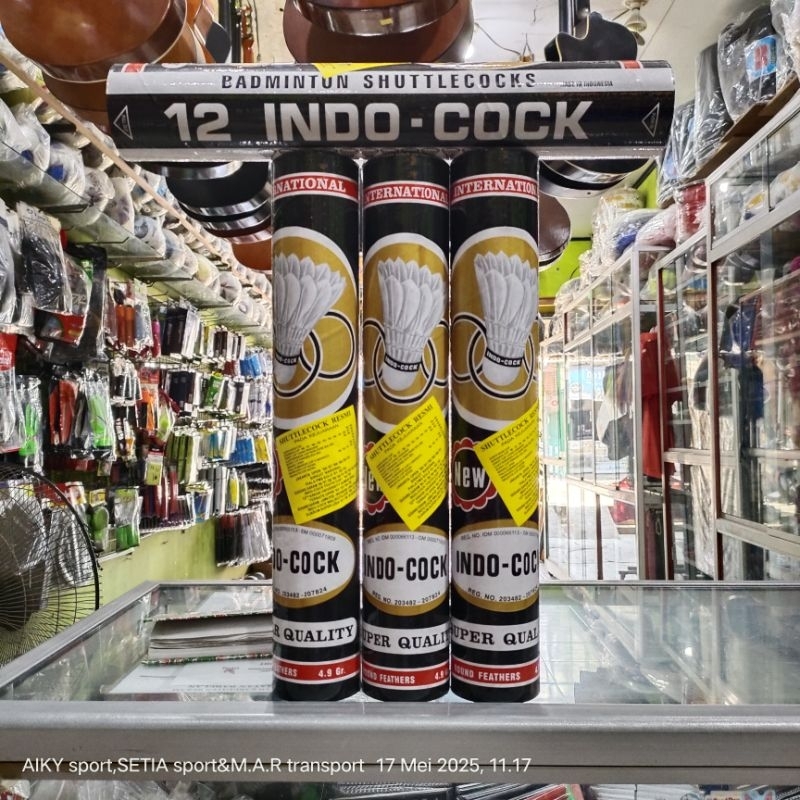 shuttlecock/kok cock INDO-COCK HITAM ORIGINAL/KOK BULUTANGKIS indo cock hitam