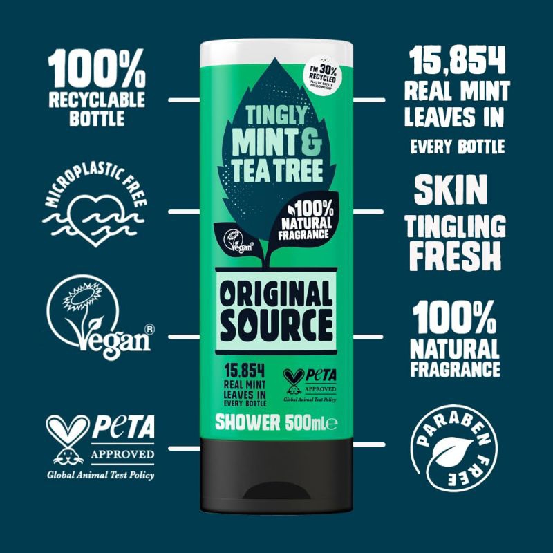 ORIGINAL SOURCE BODY WASH 500ML MINT / VANILLA