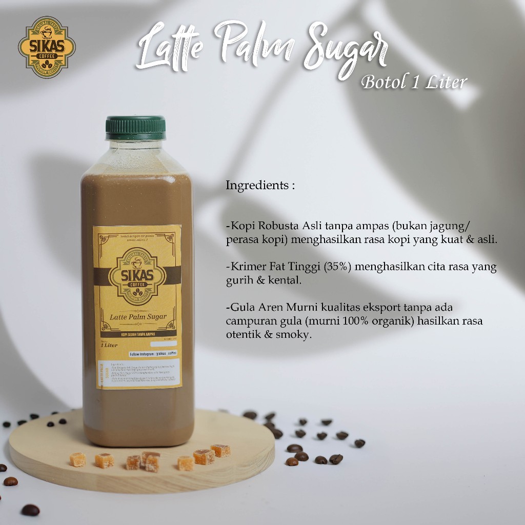 

Sikas Coffee Latte Palm Sugar Botol 1 Liter Kopi Instan tinggal shaker atau kocok