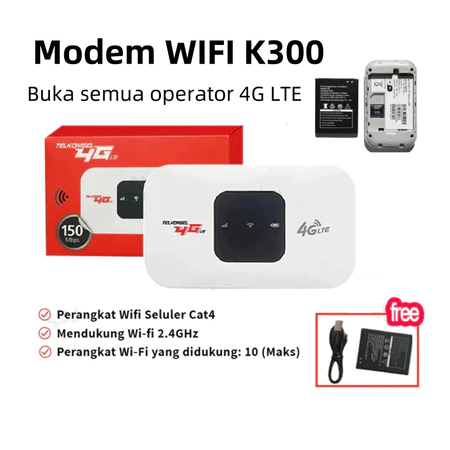 Modem Wifi 4G All Operator MF800-2 Unlock 150Mbps Router Semua Kartu Modem Wifi Portable