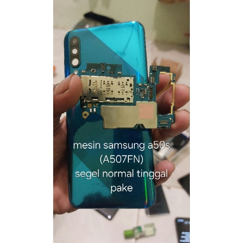 PROMO STOK TERBATAS mesin samsung A50s original copotan segel normal ram 4/64
