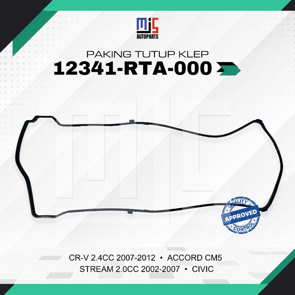 Paking Tutup Klep CR-V 2.4CC 2007-2012 Stream 2.0CC 2002-2007 Accord CM5 Civic 12341-RTA-000