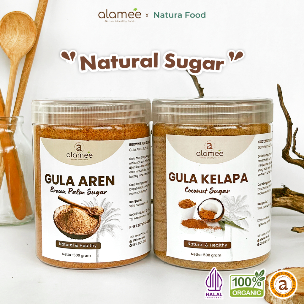 

alamee gula bubuk murni 500 gram gula aren gula kelapa alami murni tanpa bahan tambahan