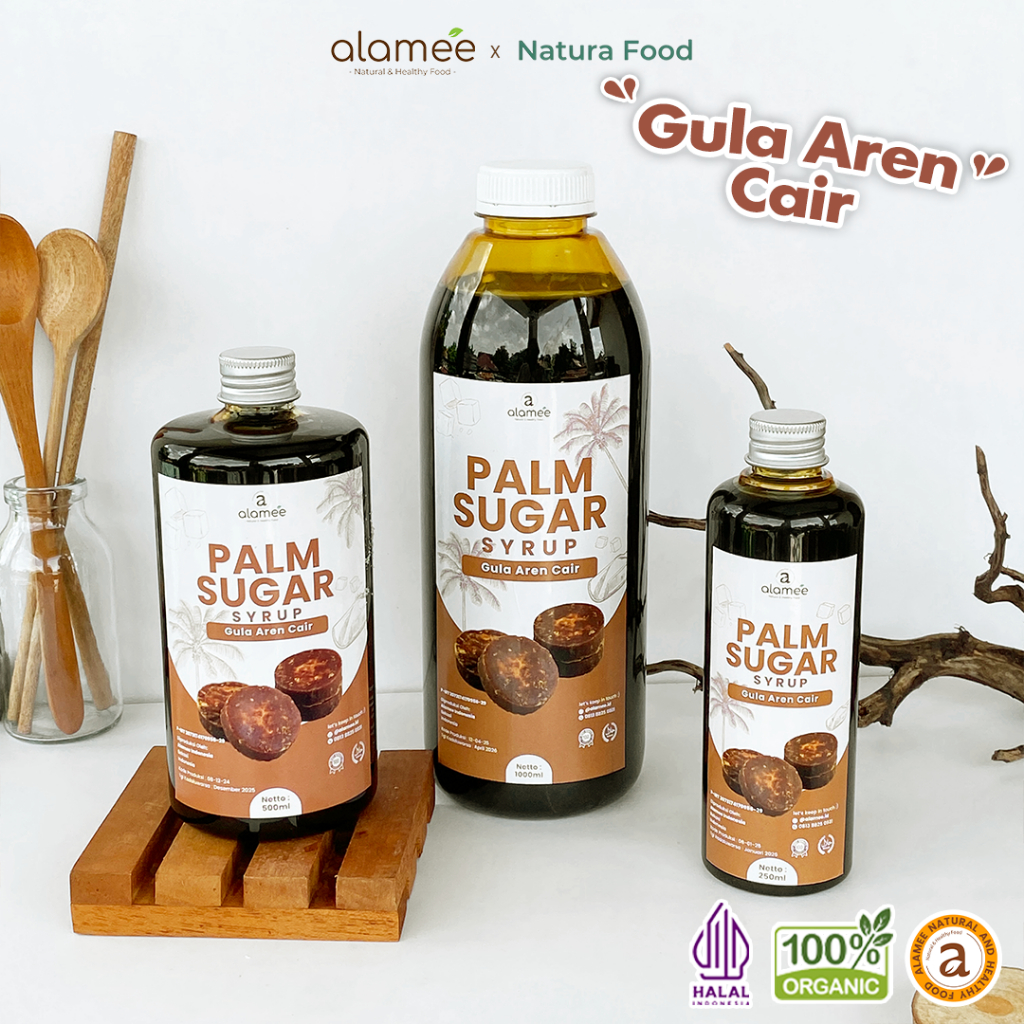 

ALAMEE Gula Aren Cair Syrup Palm Sugar Organic Liquid Organik Brown Sirup Natural