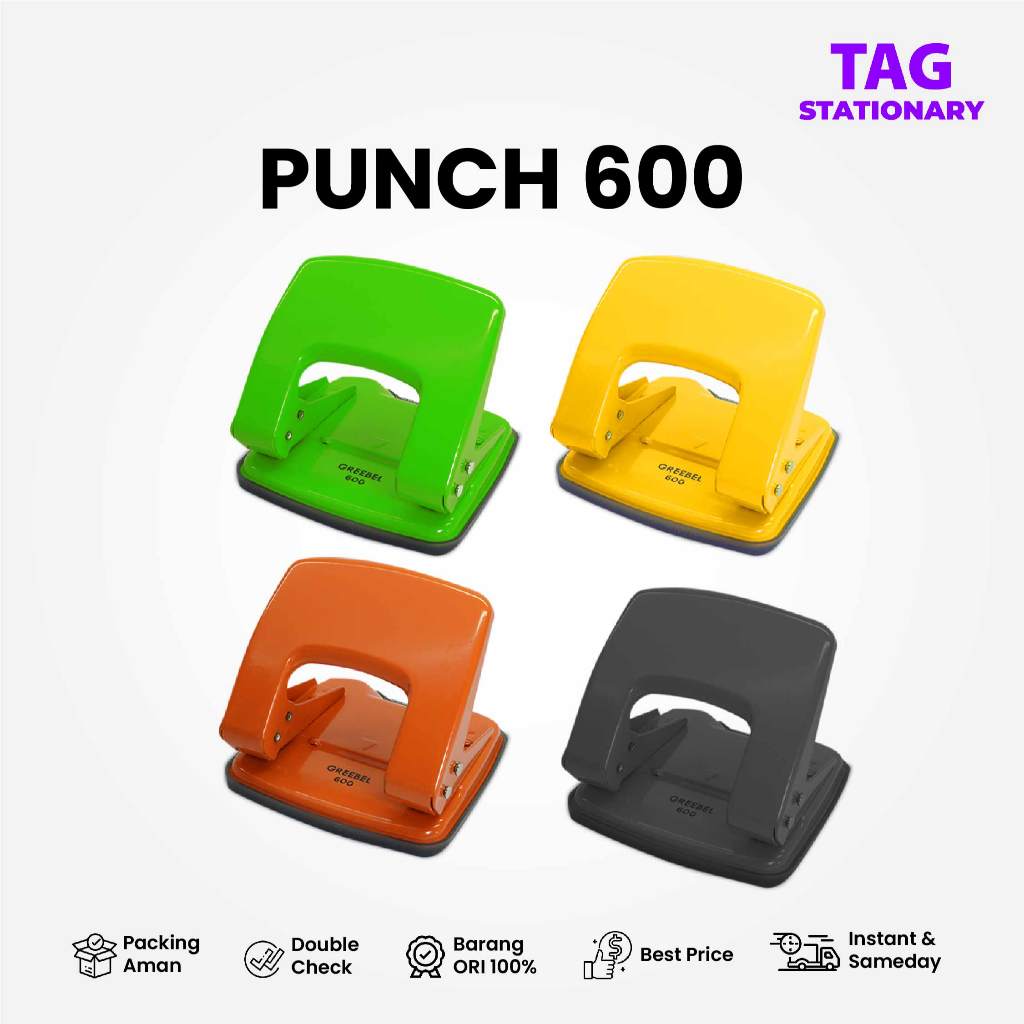 

GREEBEL Pembolong Kertas / Paper Punch 600(PCS) / Pelubang Kertas / Timur Agung Grosir