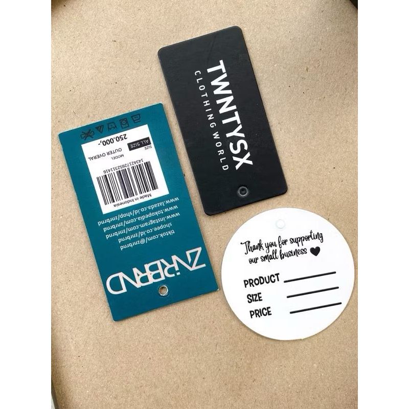 

FREE CUSTOM HANG TAG BAJU LABEL PREMIUM