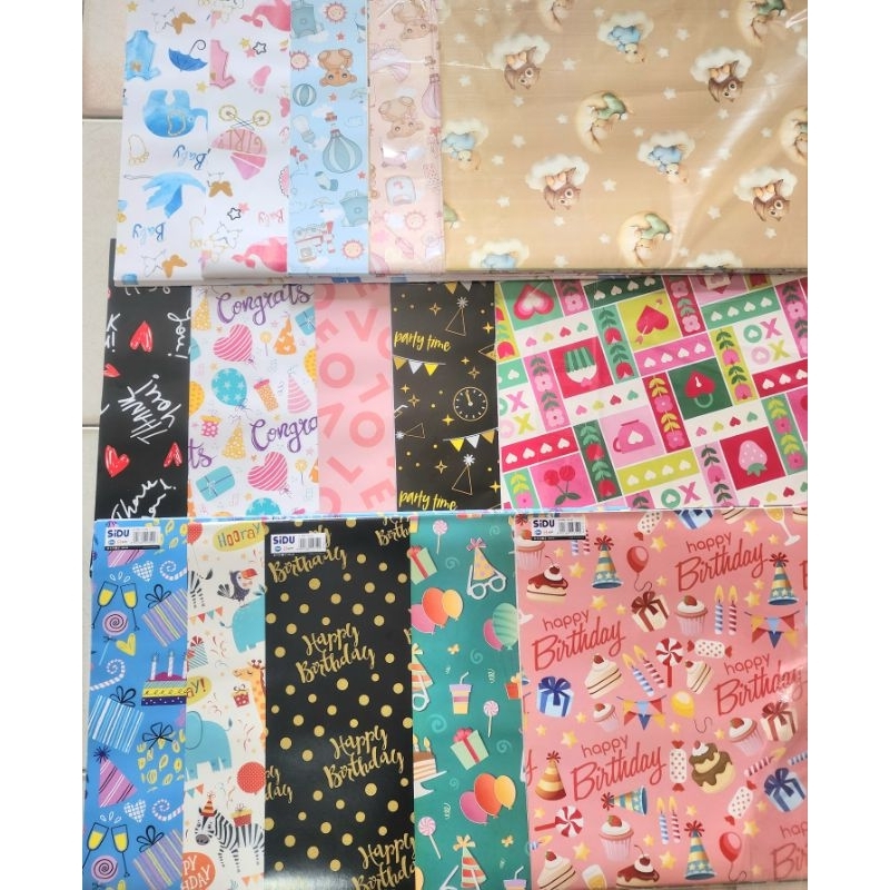 

Kertas Kado Fancy / Batik Sidu / Kiky Eceran