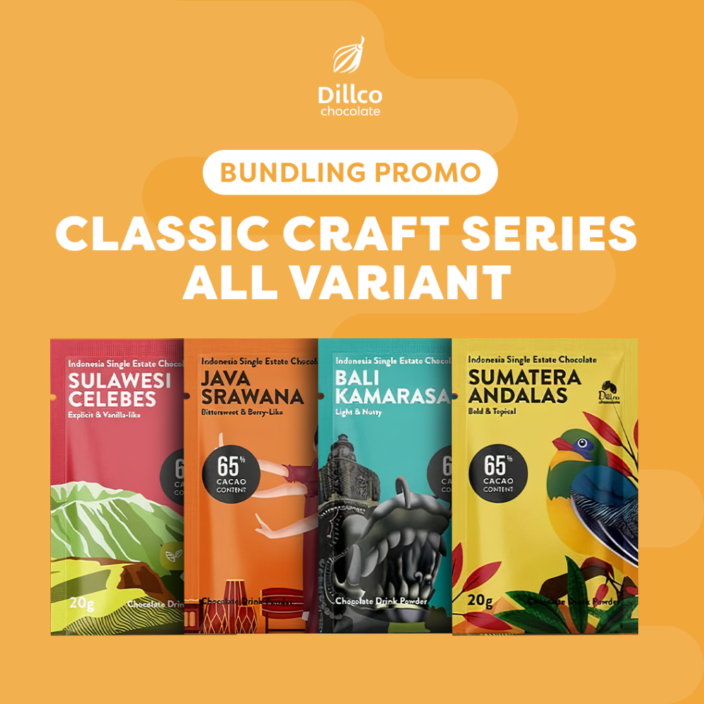 

DILLCO CHOCOLATE - 3 in 1 all variant (4sachet). Bubuk Minuman Cokelat