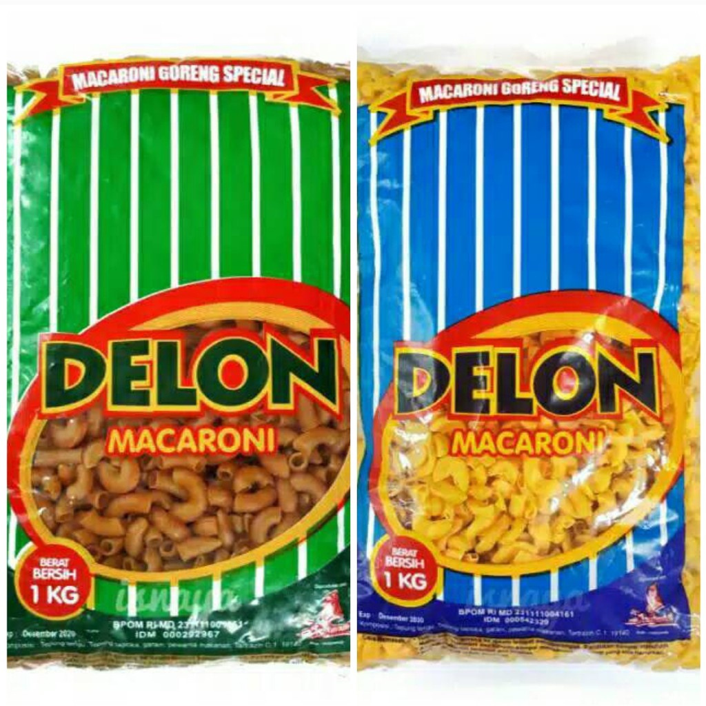 

MAKRONI DELON BIRU DAN HIJAU ISI 1 KG