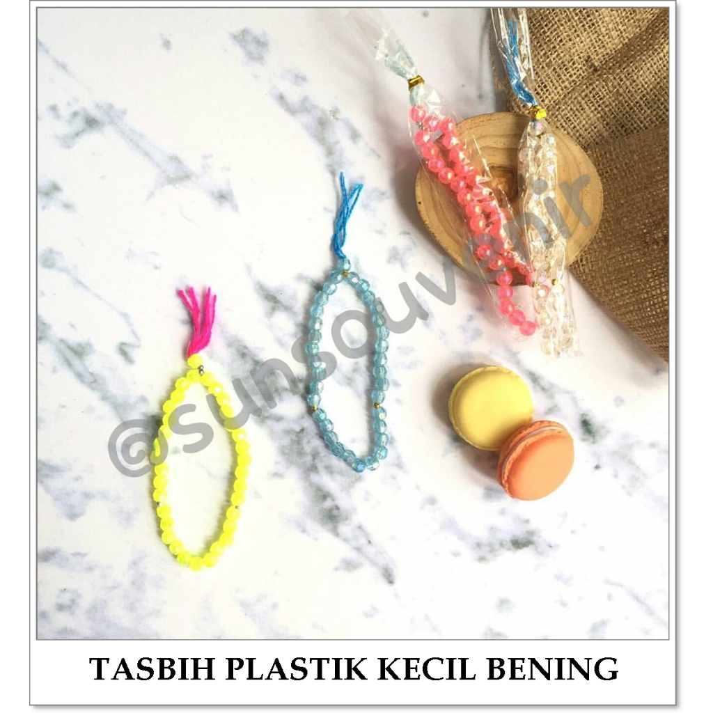 Tasbih Plastik Kecil Bening Kemas Plastik
