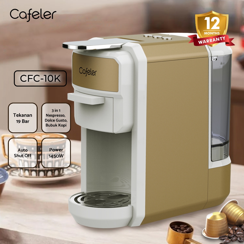 Cafeler Mesin Kopi Multi Kapsul 3IN1 / Capsule Coffee Maker 19Bar