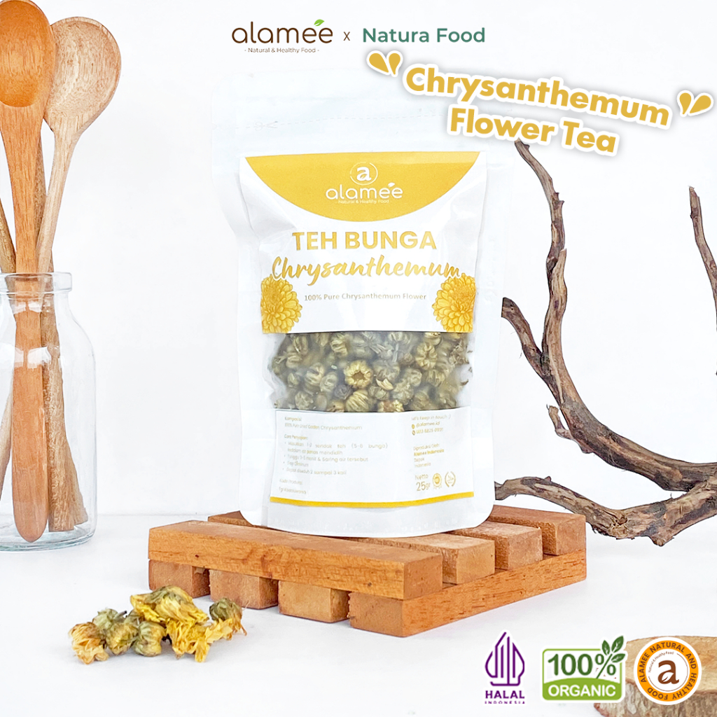 

ALAMEE Golden Chrysanthemum tea Teh Krisan Emas Bunga Crysant Organik Crysanthemum 25gr Premium