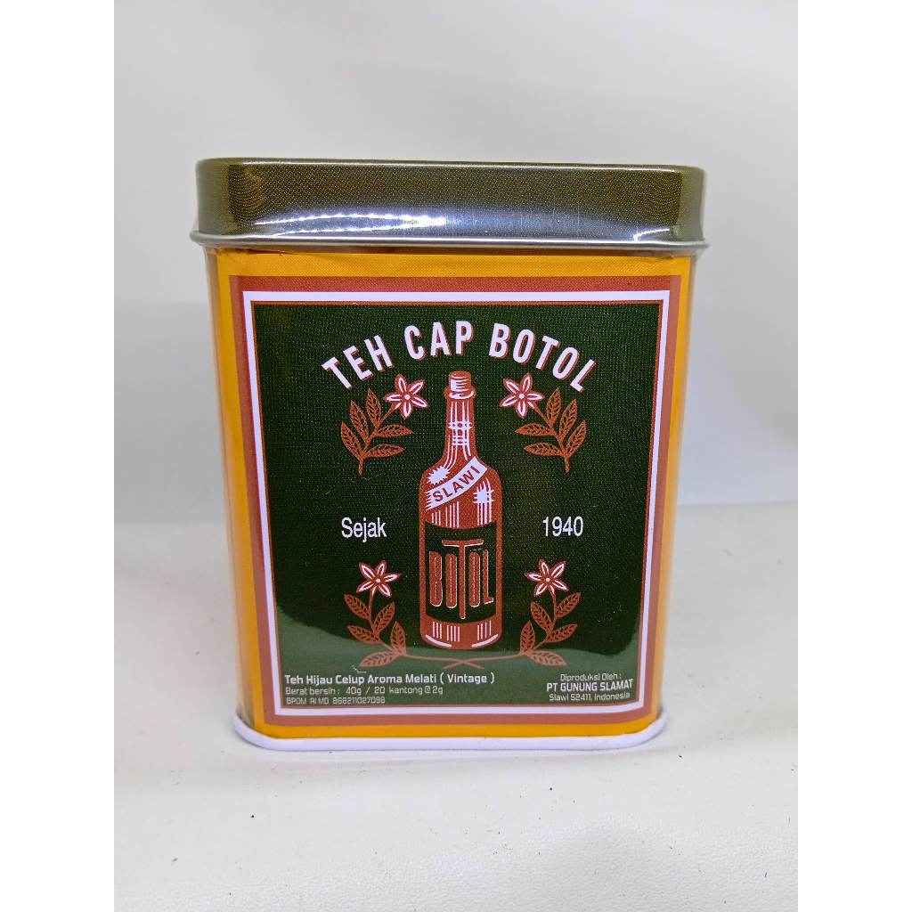 

Teh Cap Botol Hijau Celup Aroma Melati (Vintage)
