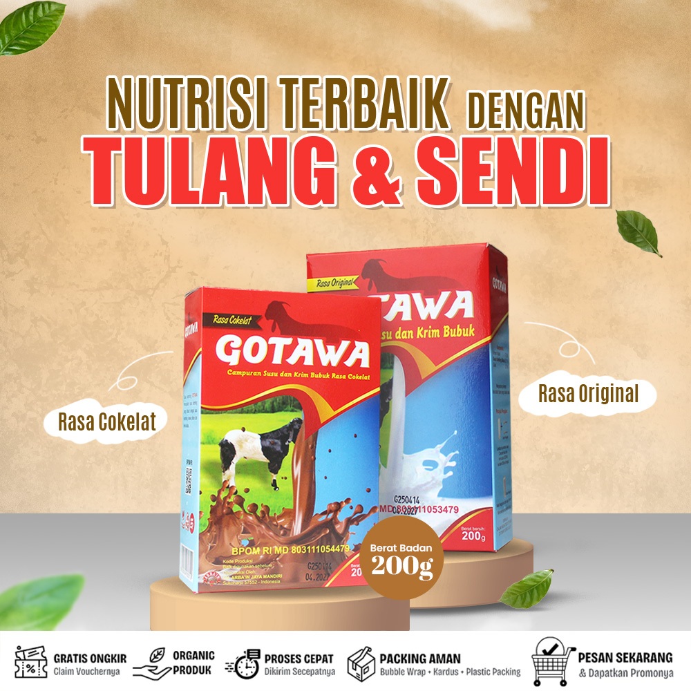 

OBAT OSTEOPOROSIS AMPUH Susu Kambing Gotawa 200gr Atasi Nyeri Sendi Kesehatan Tulang Anti Asam Urat