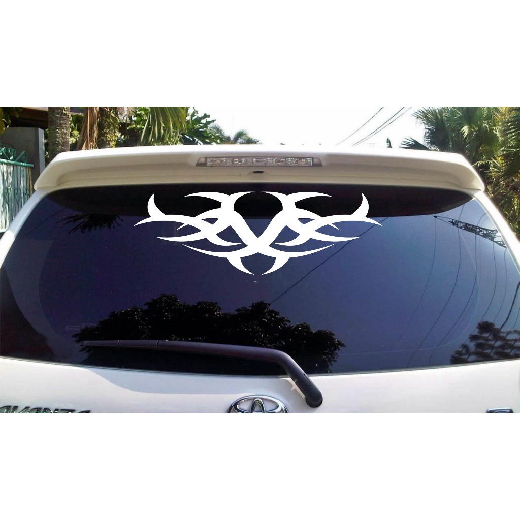 Stiker kaca belakang mobil.STICKER TRIBAL ukuran 60cmx20cm CODE 20