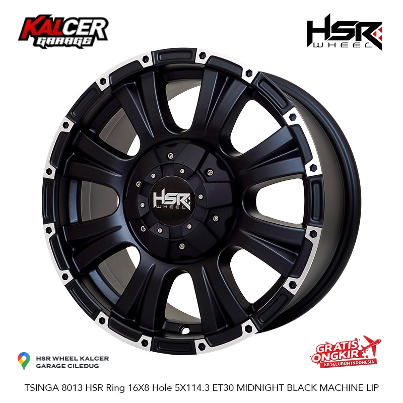 VELG HSR TSINGA RING 16 UNTUK MOBIL CEED VELOSTER CIVIC NEW DLL PCD H5X114,3 ET 30 WARNA MBML
