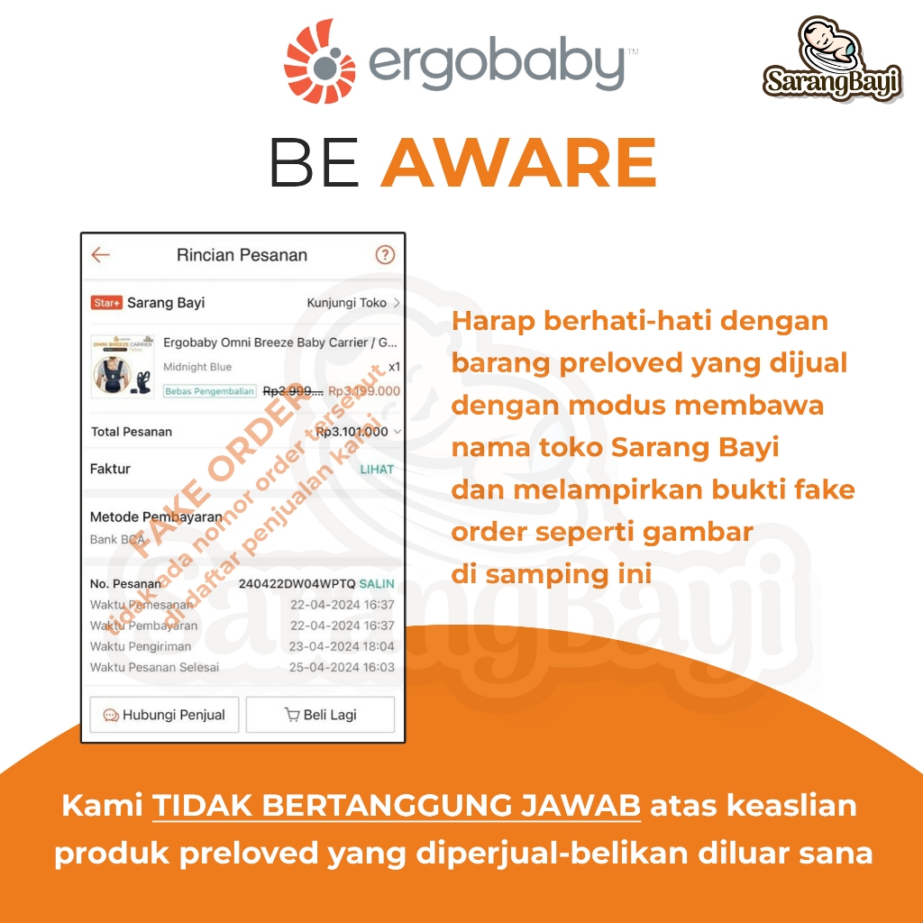 Ergobaby Omni 360 Cool Air Mesh Carrier / Gendongan Bayi WK1