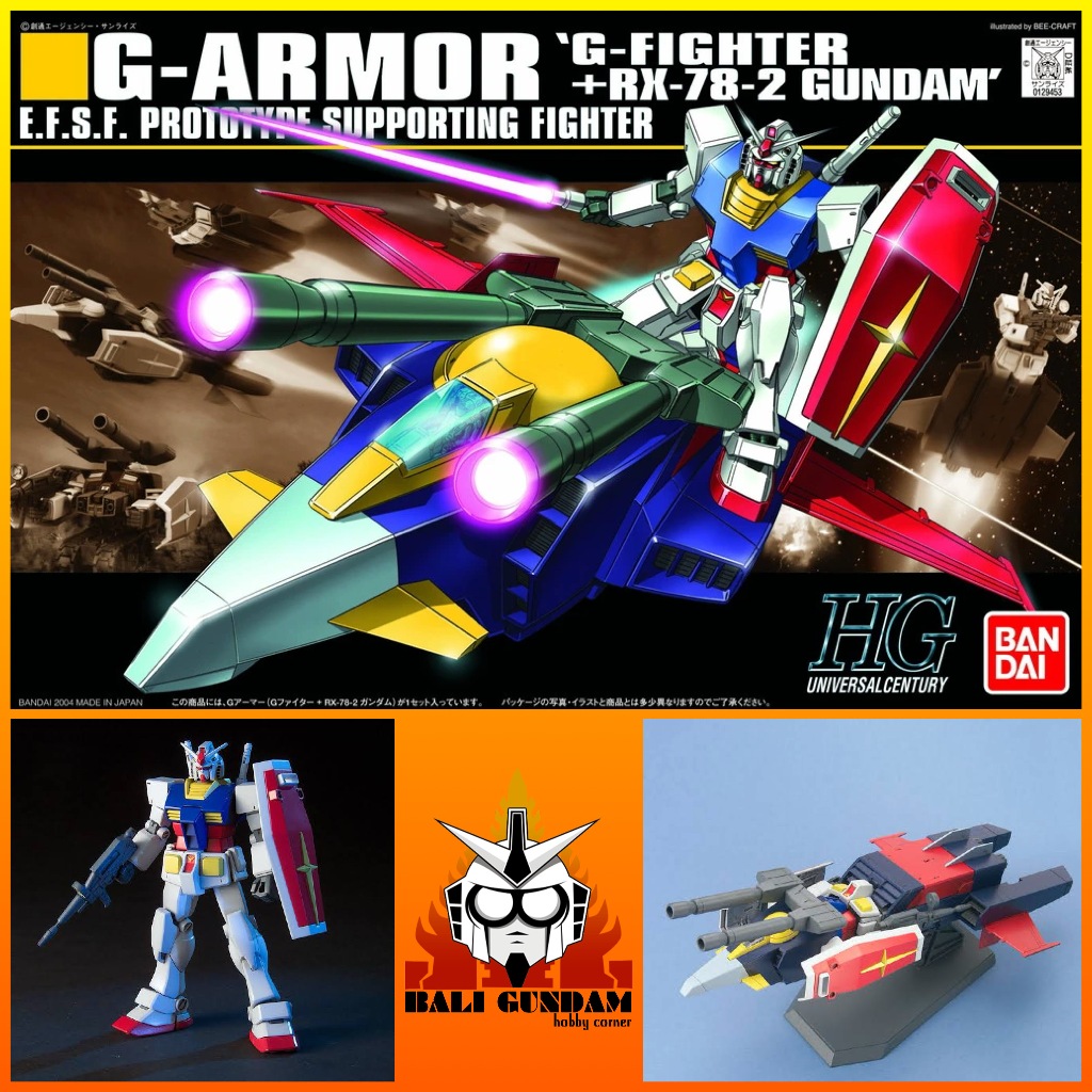 HG 1/144 G ARMOR G FIGHTER + RX-78-2 GUNDAM BUNDLE SET Bali Gundam Hobby Corner Bandai Original