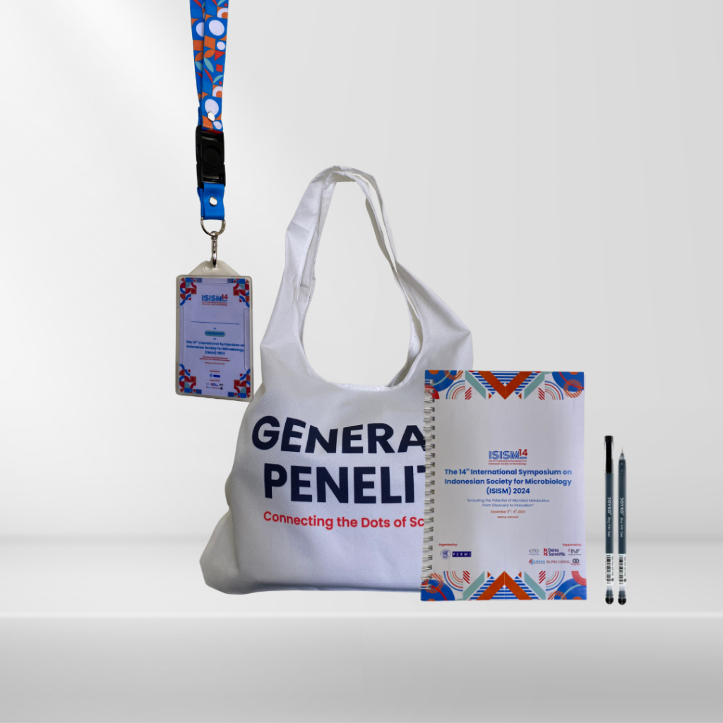 

Paket 2 Seminar Kit Generasi Peneliti (Totebag Canvas, Notebook Spiral, Bolpoint.Paket ID Card + lanyard)