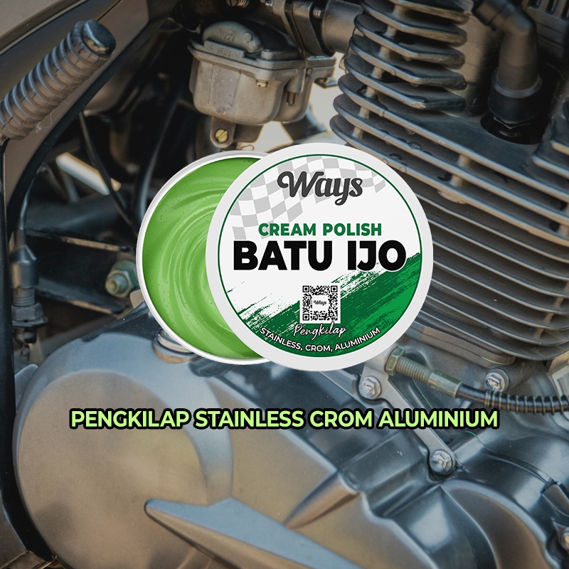 BATU IJO PENGKILAP POLES ALUMINIUM CROM STAINLESS BESI KUNINGAN / BATU HIJAU