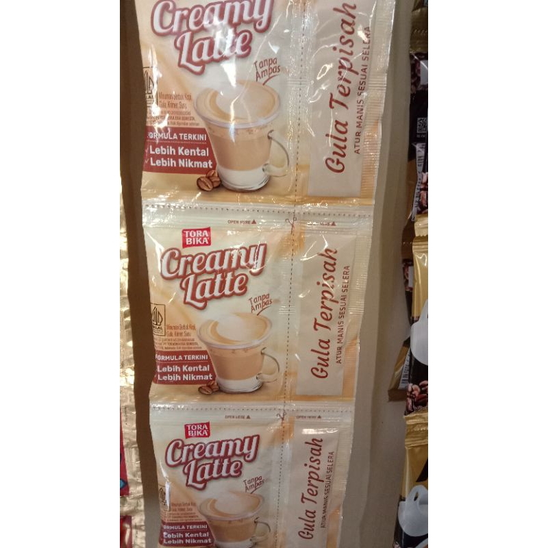 

kopi creamy latte gula terpisah 10 SASET 22g