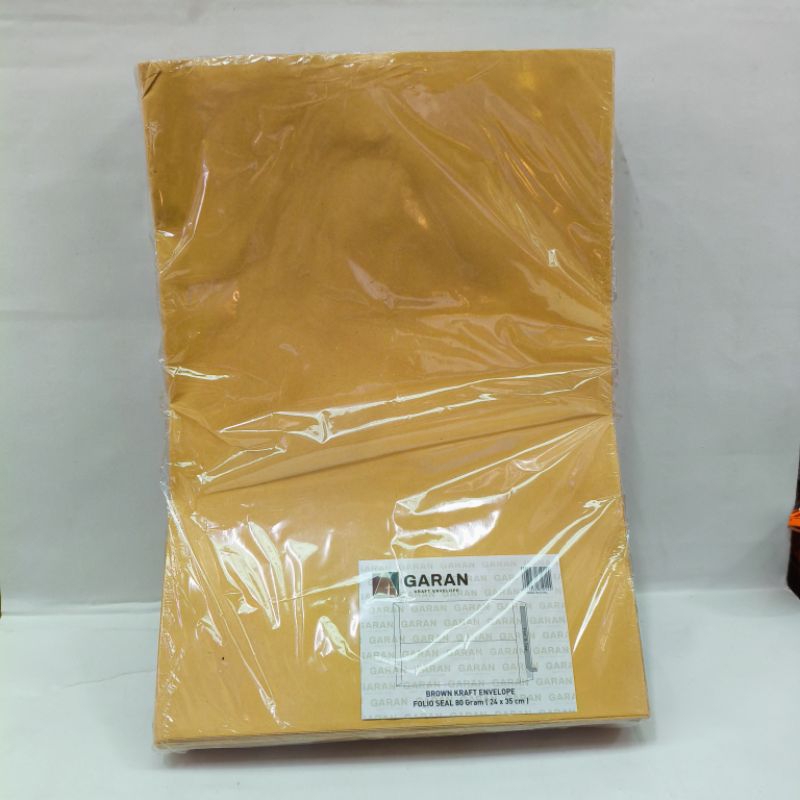 

AMPLOP COKLAT GARAN FOLIO SEAL 80gsm 100lembar( lem) / pack