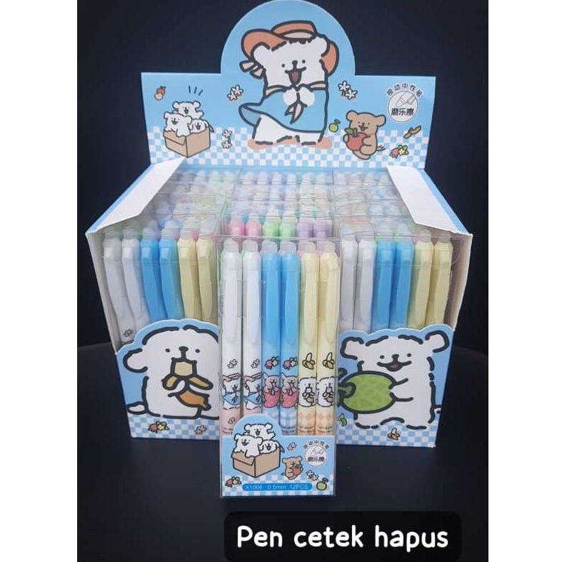 

(6PCS) Pen Gel Hapus Mekanik 1006 motif Doggy